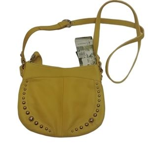 B. Makowsky Mustard Yellow Crossbody Bag